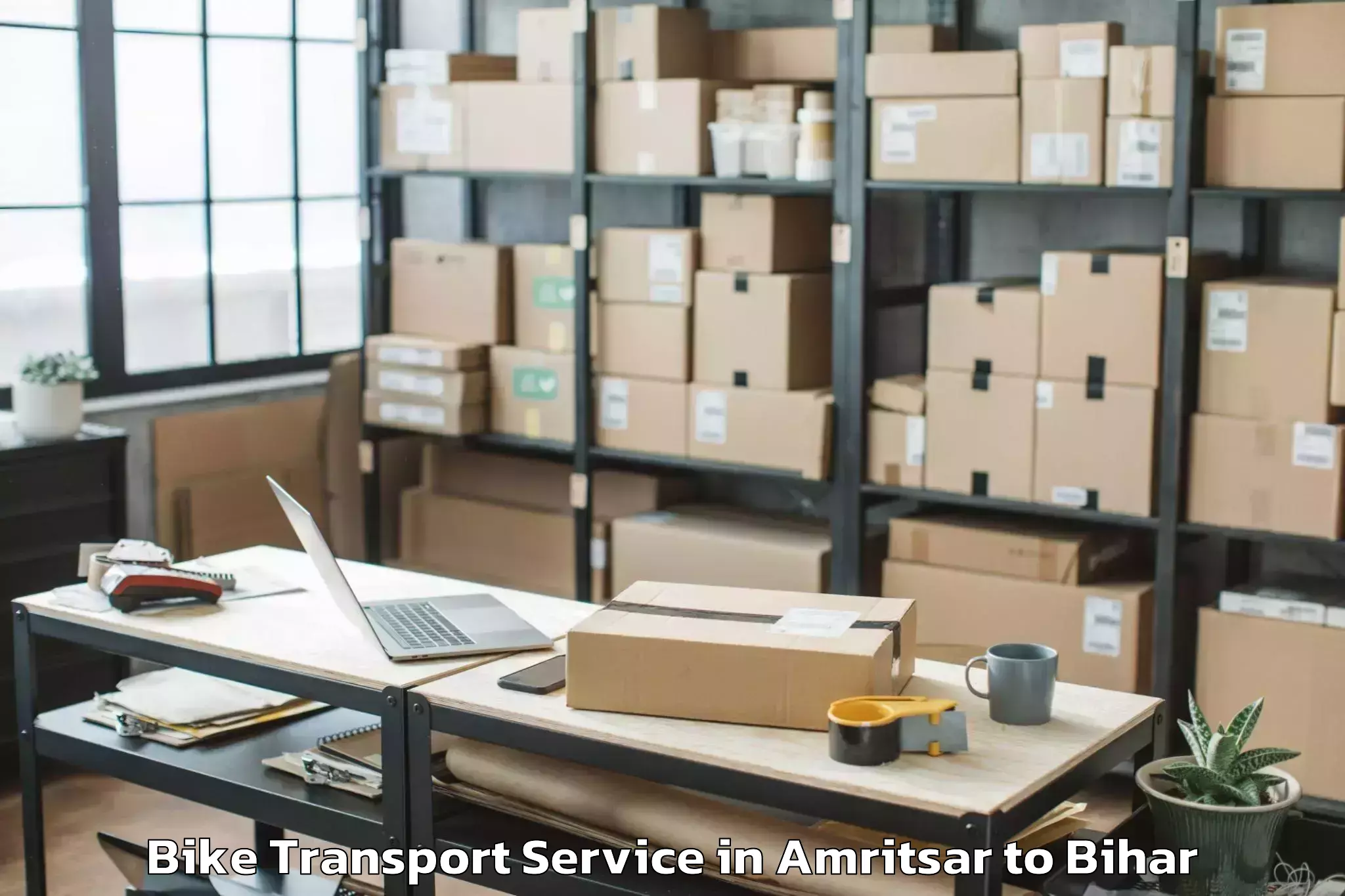 Hassle-Free Amritsar to Phulparas Bike Transport